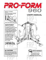 Owners Manual, PFSY59001 - Product Image