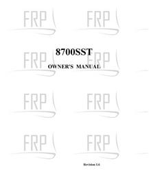 Users Manual, 8700SST - Product Image