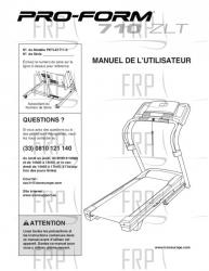 USER'S MANUAL,FRENCH - Image