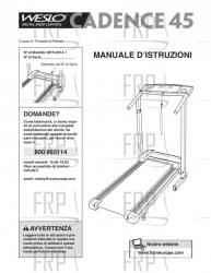 USER'S MANUAL, ITALIAN - Image