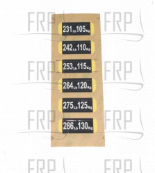 STRENGTH WEIGHT STICKERS SET, A961 - Product Image